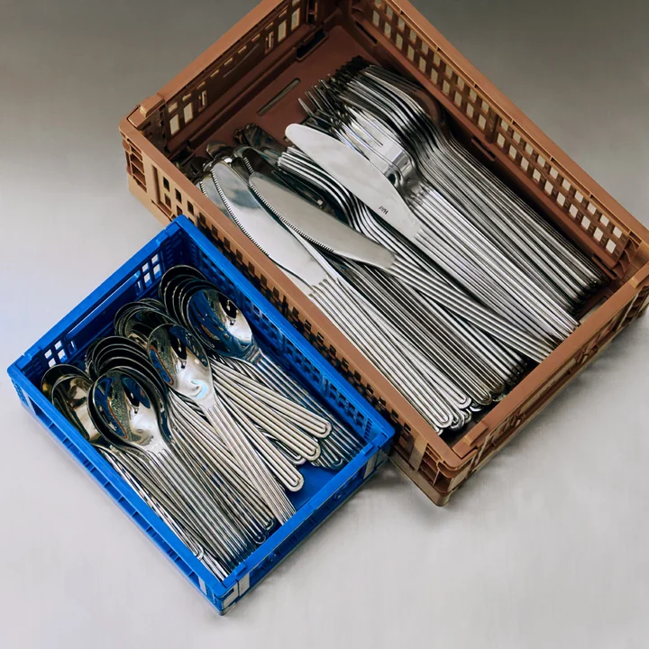 HAY - Colour Crate Panier, Mini electric blue, S terracotta