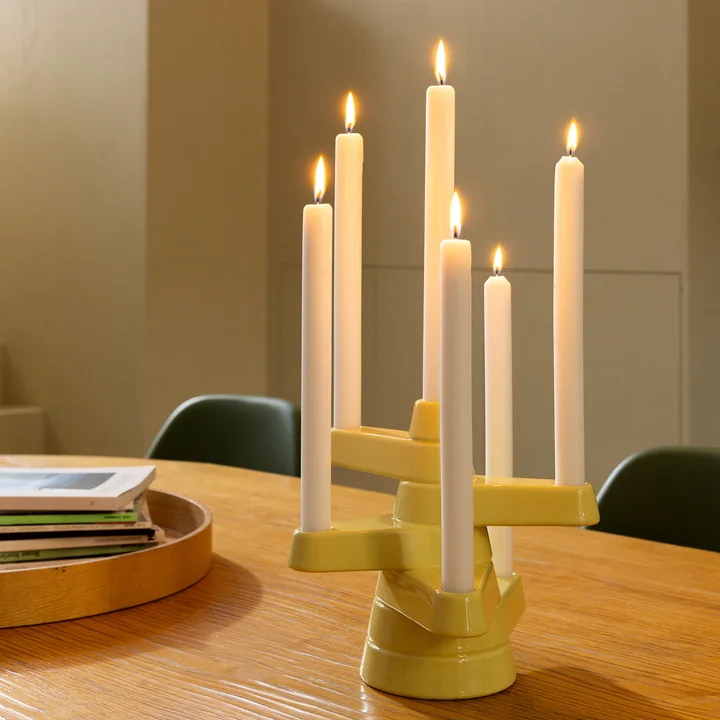 & klevering - Brute Bougeoir, Ø 24 x 22 cm, beurre