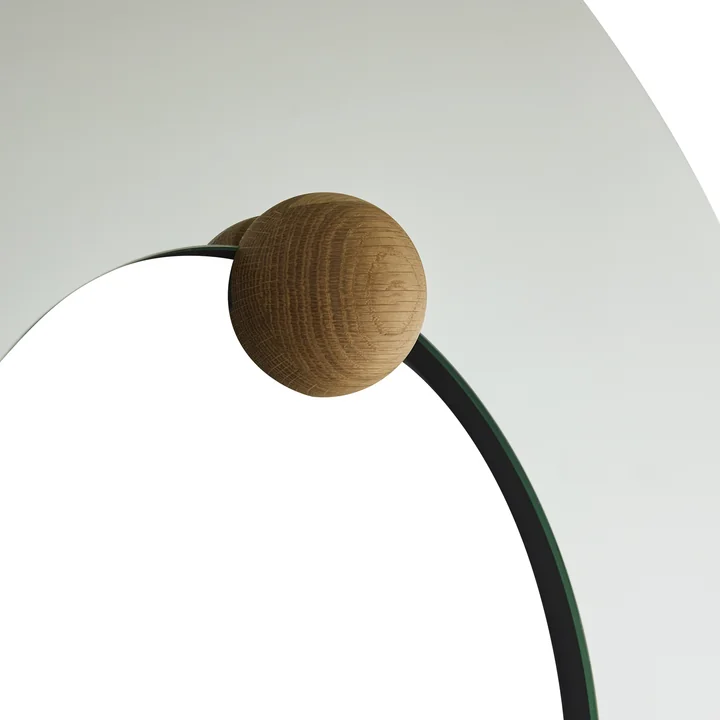 AYTM - Castellum miroir Ø 80 cm, clair / chêne huilé