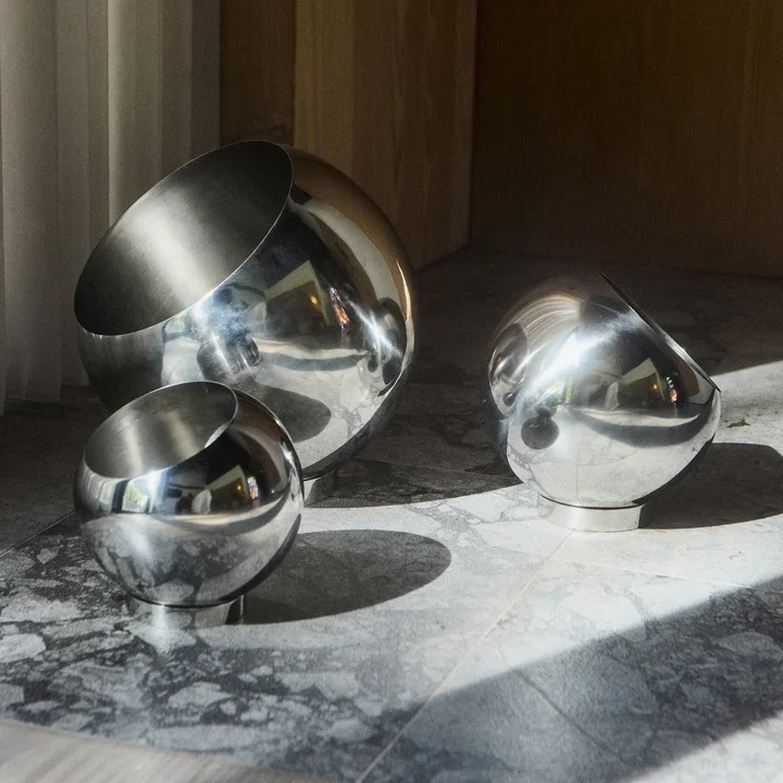 AYTM - Globe Pot de fleurs, argent