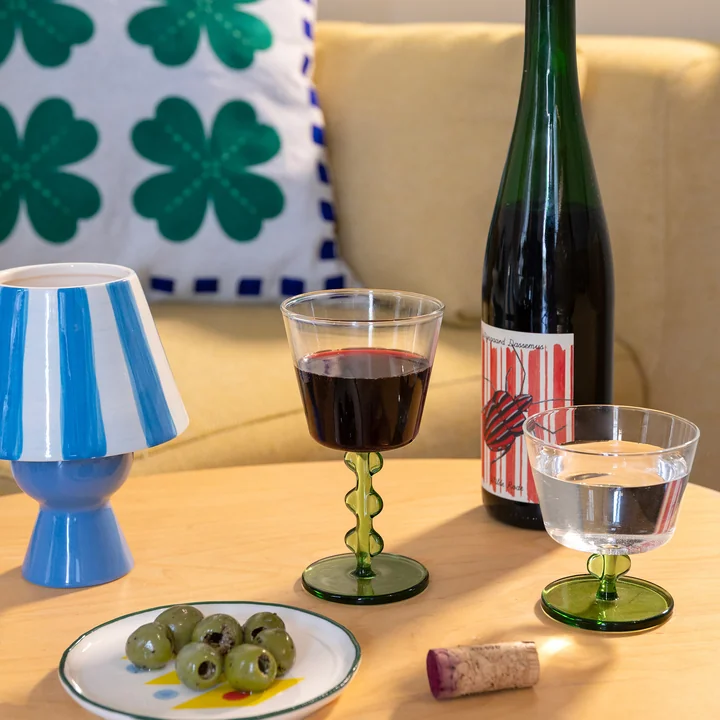 & klevering - Cantine Porte-bougies à réchaud, Ø 12 x 16 cm, bleu