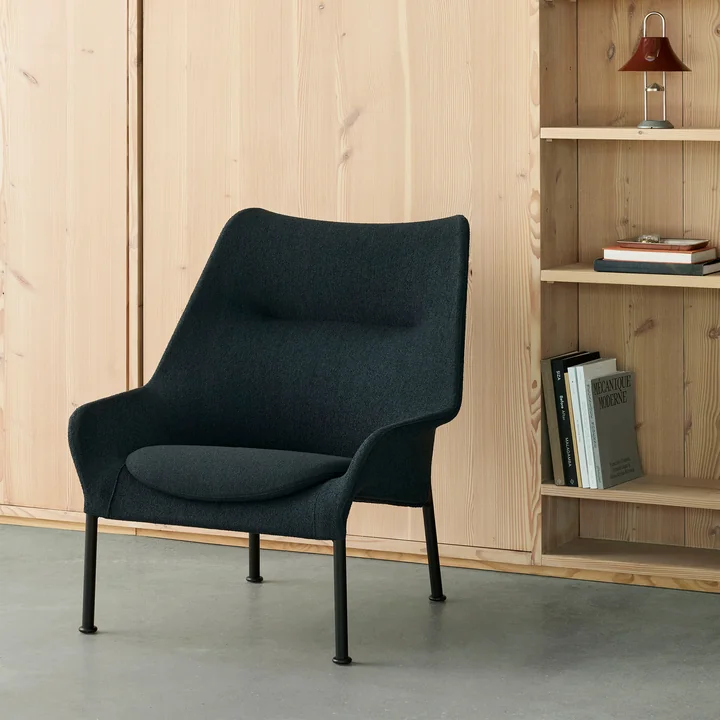 HAY - O2 Fauteuil lounge, noir / noir (Lift)