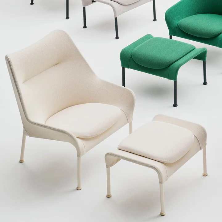 HAY - O2 Fauteuil lounge et ottomane