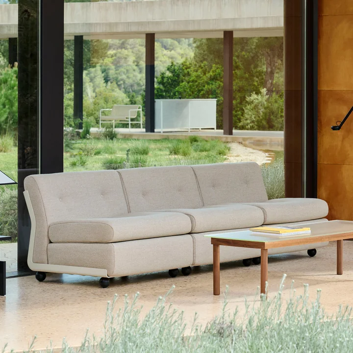 HAY - Amanta Canapé 3 places, crème beige / gris clair ( HAY Story 102)