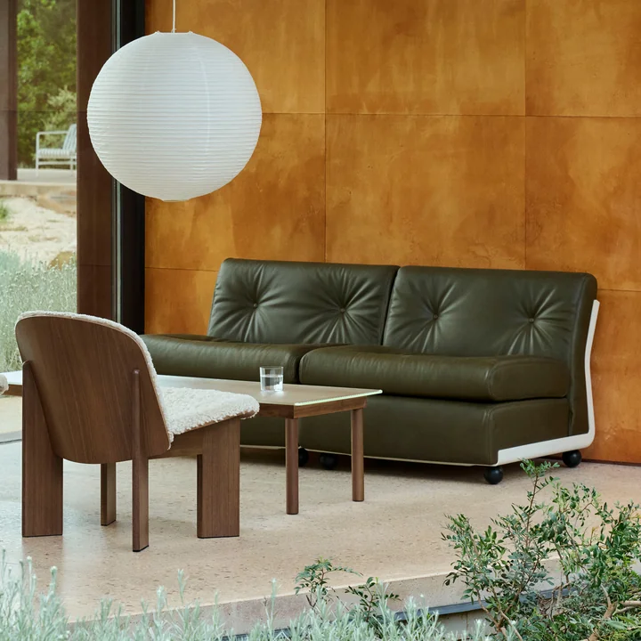 HAY - Amanta Canapé 2 places, cream beige / forest (Sense)