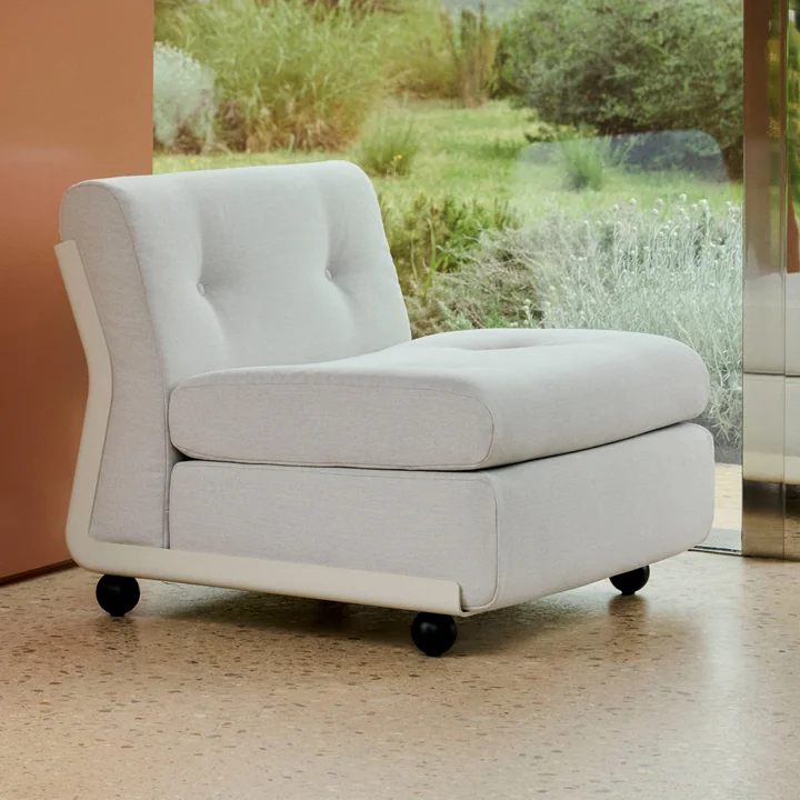 HAY - Amanta Canapé 1 place, crème beige / gris clair ( HAY Story 102)