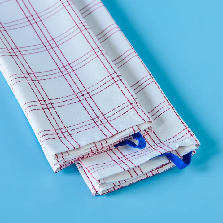 Nicolas Vahé - Chef Torchons, 70 x 50 cm, rouge / blanc (lot de 2)