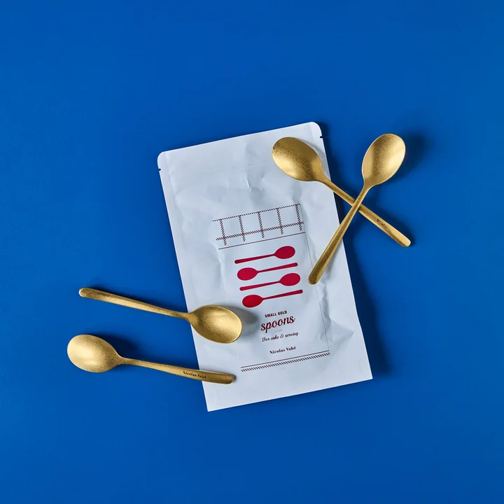 Nicolas Vahé - Spoon cuillère à thé, antikgold-finish (set de 4)