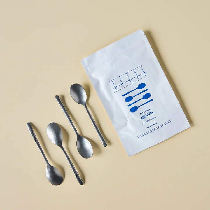 Nicolas Vahé - Spoon Cuillère à thé, finition argent antique (lot de 4)