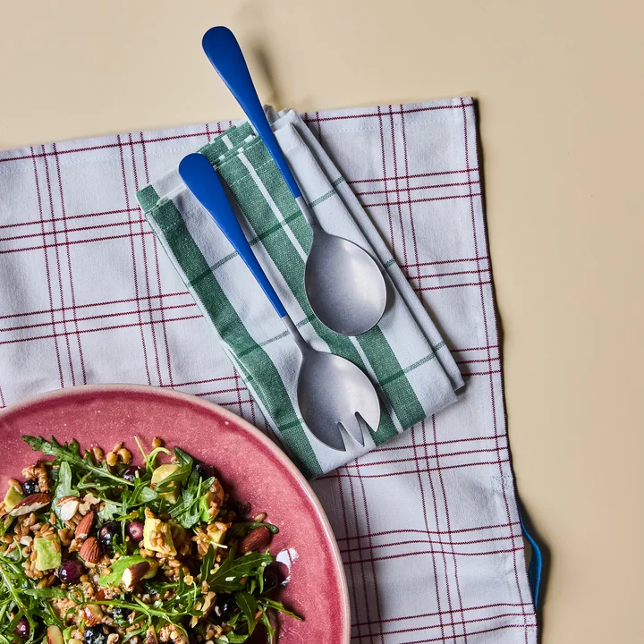 Nicolas Vahé - Serv Couverts à salade, bleu (2 pcs.)