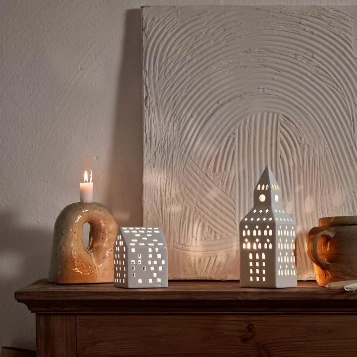 Kähler Design - Urbania Maison à bougies à chauffe-plat, clocher d'église