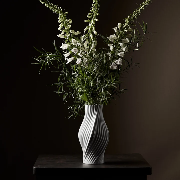 Lyngby Porcelæn - Twist Vase H 31 cm, blanc