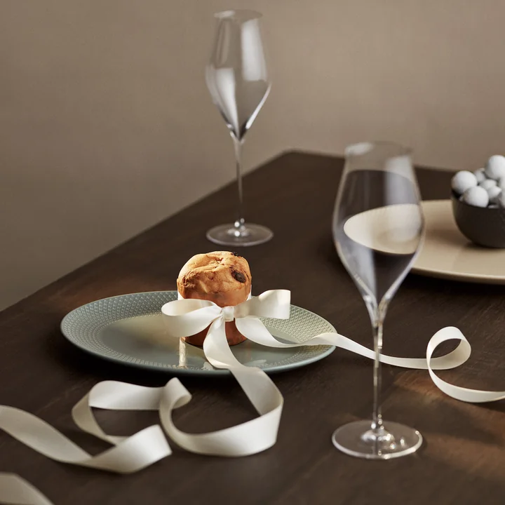 Lyngby Porcelæn - Rhombe Earth plat de service ovale 21,5 x 28,5 cm, moss