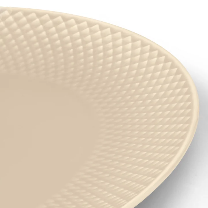 Lyngby Porcelæn - Rhombe Earth plat de service ovale, marble