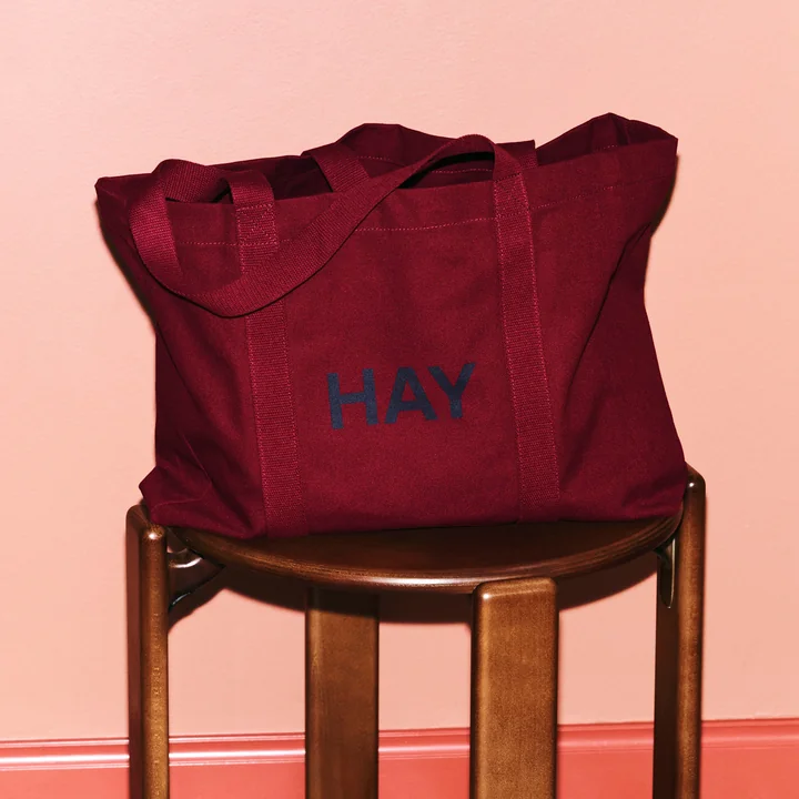 HAY - Shopper Bag, M, bourgogne