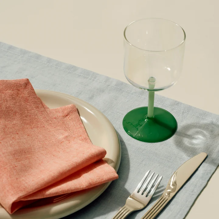 HAY - Tint Verre à vin, transparent / jade light green / jade dark green