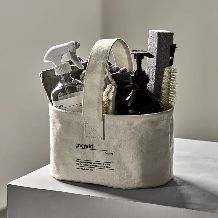 Meraki - Clean Panier, 25 x 1 6. 5 cm, blanc