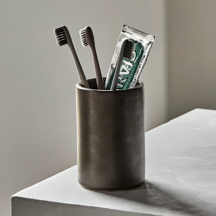 Meraki - Datura Rangement, Ø 8 x 12 cm, gris foncé