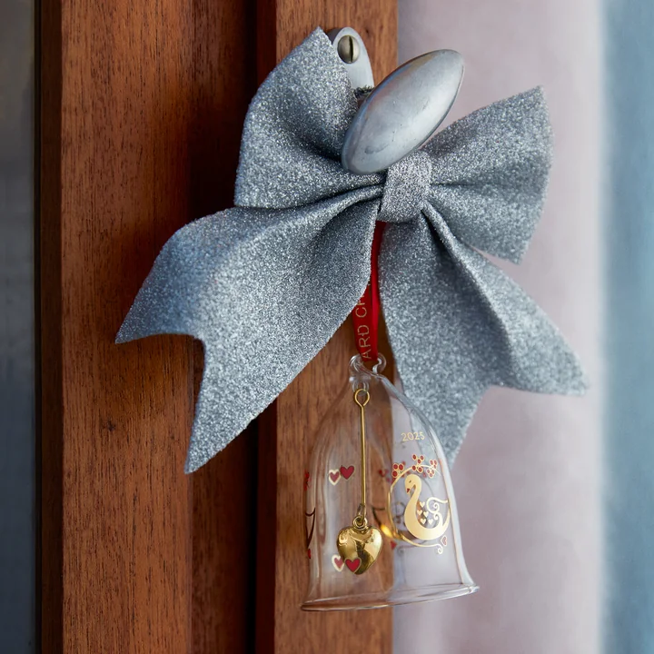 Holmegaard - Cloche de Noël 2025 Ann-Sofi Romme, H 8 cm, claire