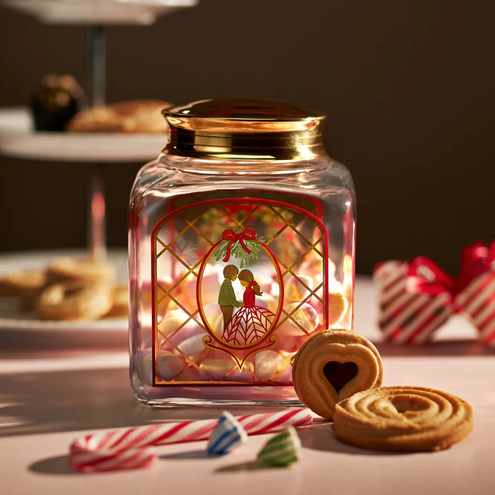 Holmegaard - Christmas Pot à biscuits de Noël 2025, H 16 cm, multicolore