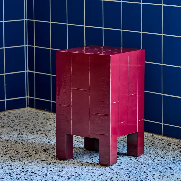 House Doctor - Brick Table d'appoint, H 50,5 cm, rouge