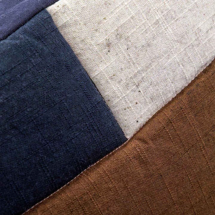 House Doctor - Patch Taie d'oreiller, 50 x 50 cm, noir / sable / marron