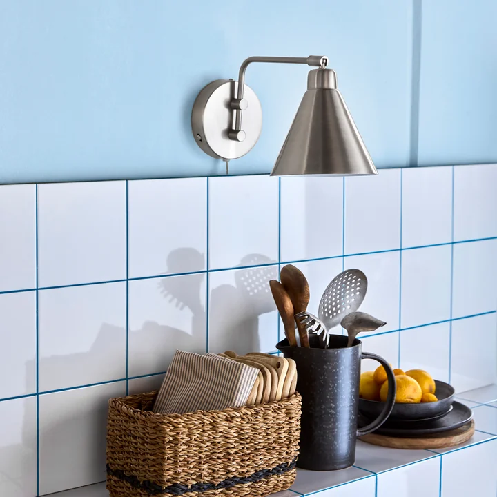 House Doctor - Game Applique murale, L 30 cm, finition argentée brossée