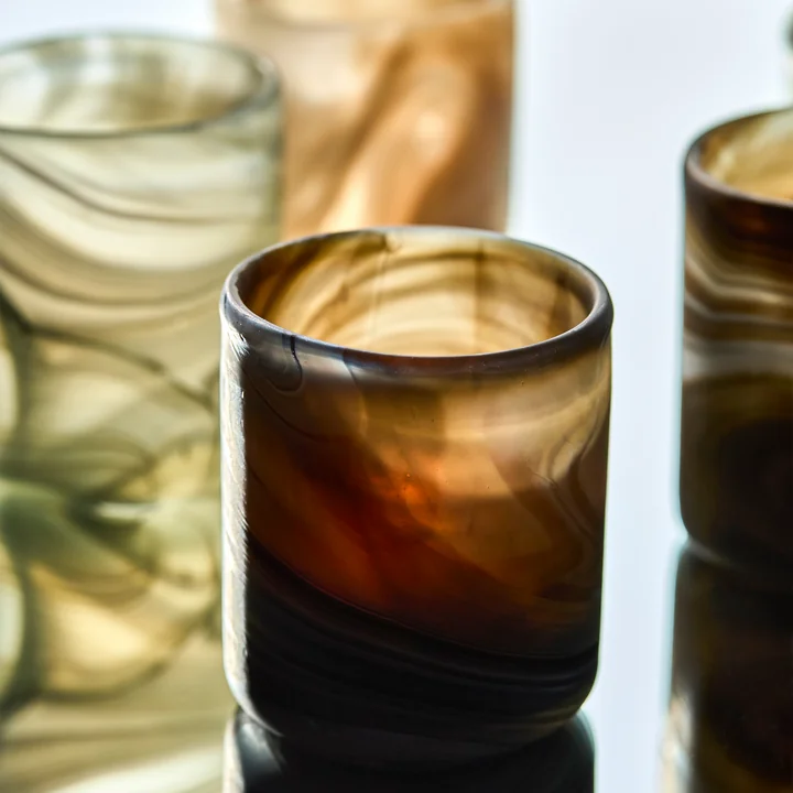 House Doctor - Kae porte-bougie à chauffe-plat, brun