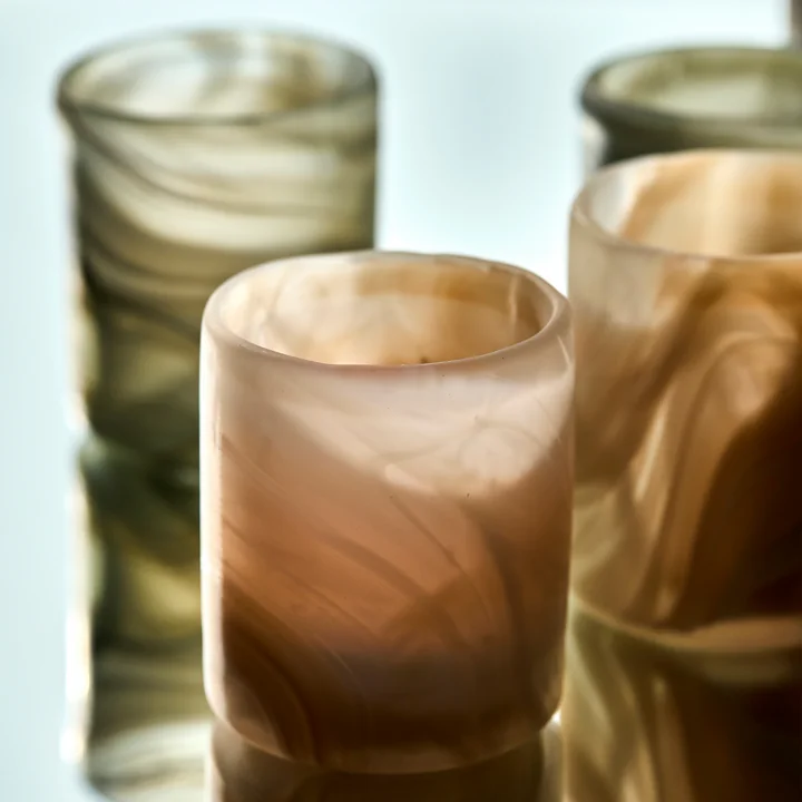 House Doctor - Kae porte-bougie à chauffe-plat, beige