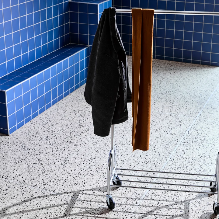 House Doctor - Robe Portemanteau, 1000 cm x H 160 cm, argenté-fini