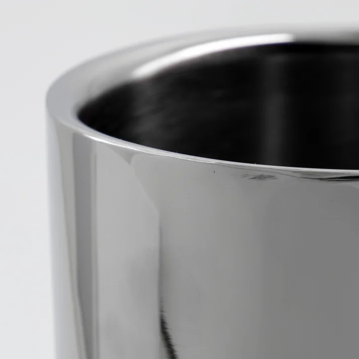 House Doctor - Kett seau à vin, Ø 12,5 x H 18 cm, argenté-fini