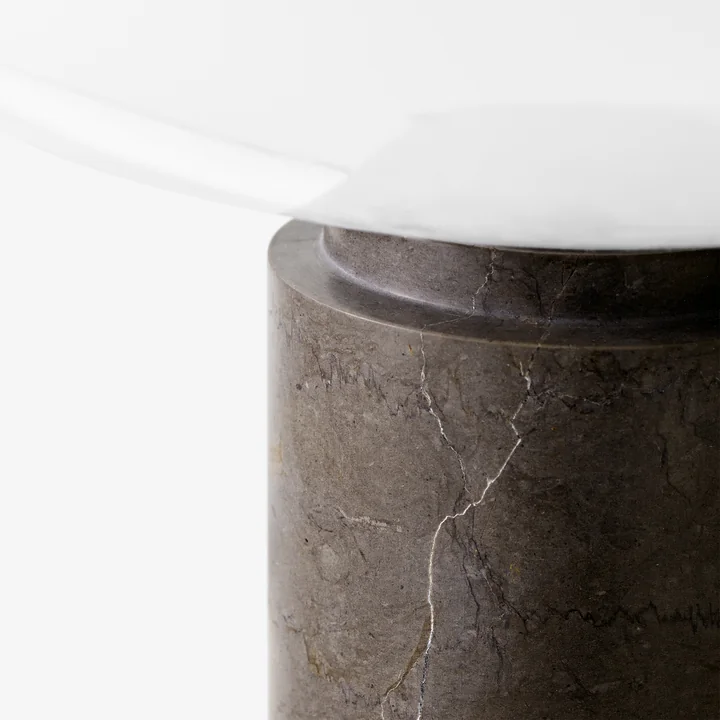 & Tradition - Mist AP17 Lampe de table, blanc mat / gris ( Grigio Caldo Marmor )