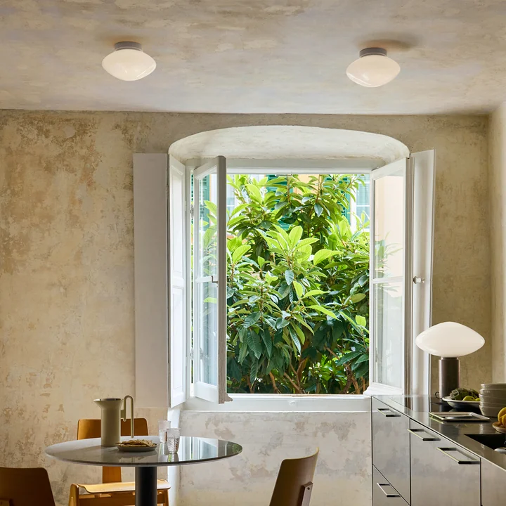 & Tradition - Mist AP22 Plafonnier / Applique, Ø 25 cm, blanc mat