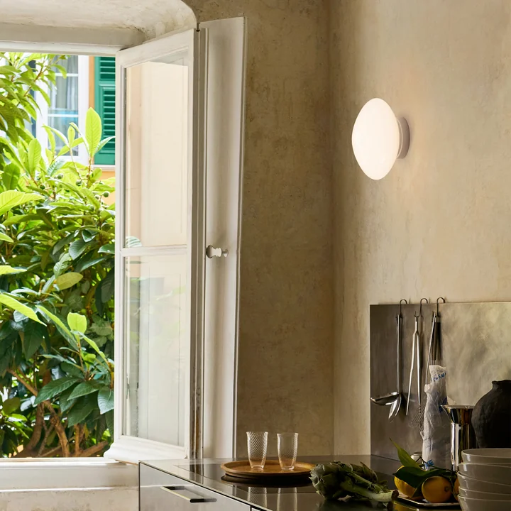 & Tradition - Mist AP22 Plafonnier / Applique, Ø 25 cm, blanc mat