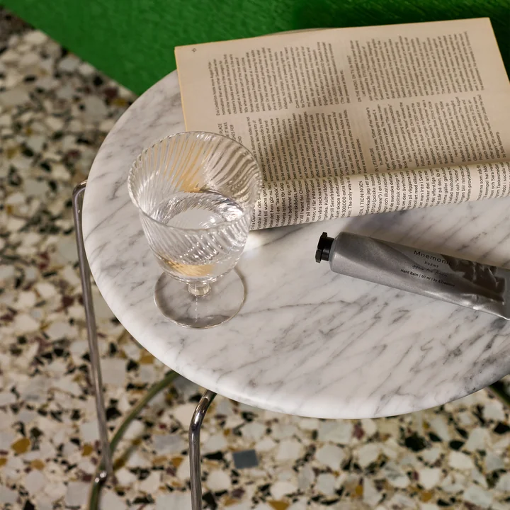 & Tradition - Wire VP11 Plateau de table, Ø 38 cm, marbre (Bianco Carrara)