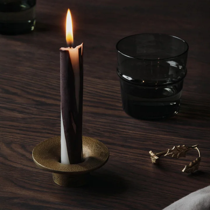 Ferm Living - Soothe bougeoir, Dryp bougie tige, Holly Leaf rond de serviette, Boya verre à boire
