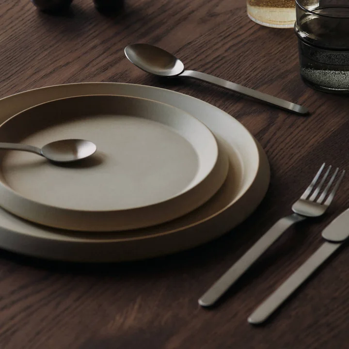 Ferm Living - Stelo set de couverts, acier inoxydable brossé (4 pièces)