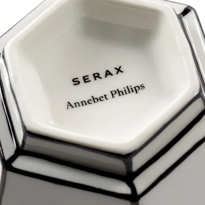 Serax - Carte Blanche Tasse à cappuccino avec soucoupe, blanc / noir