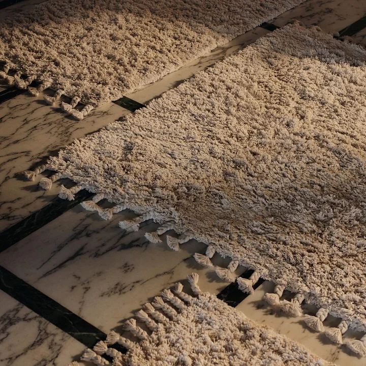 Ferm Living - Amass Tapis à poils longs, blanc cassé