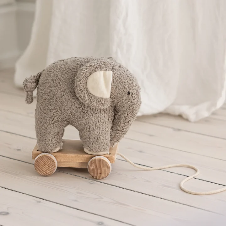 Sebra - Peluche à tirer Fanto l'éléphant, gris