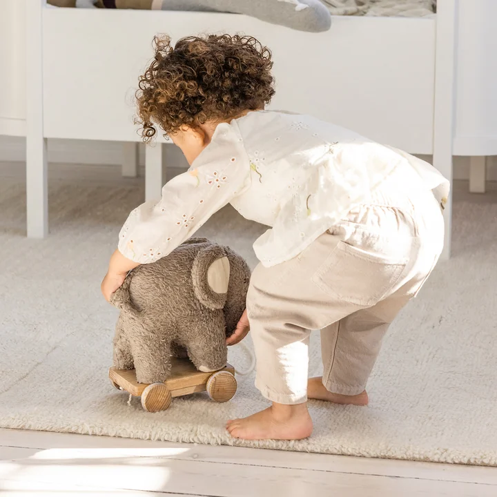 Sebra - Peluche à tirer Fanto l'éléphant, gris