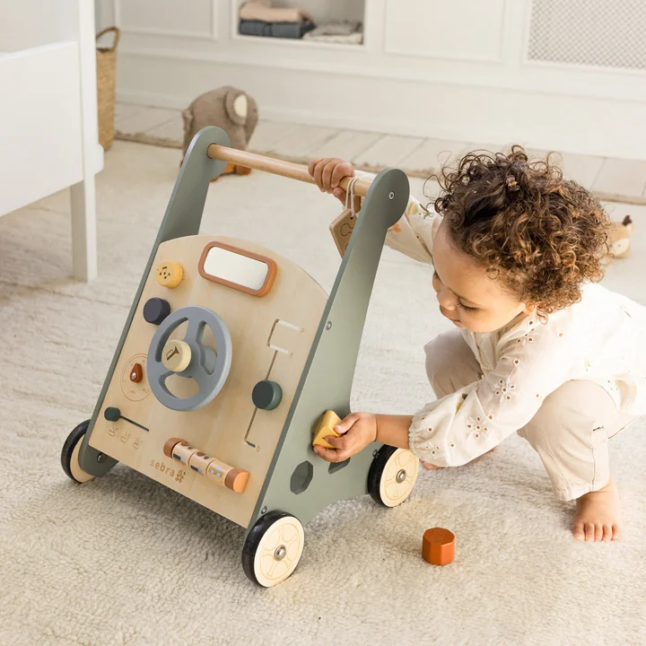 Sebra - Poussette d'apprentissage avec activités, voiture