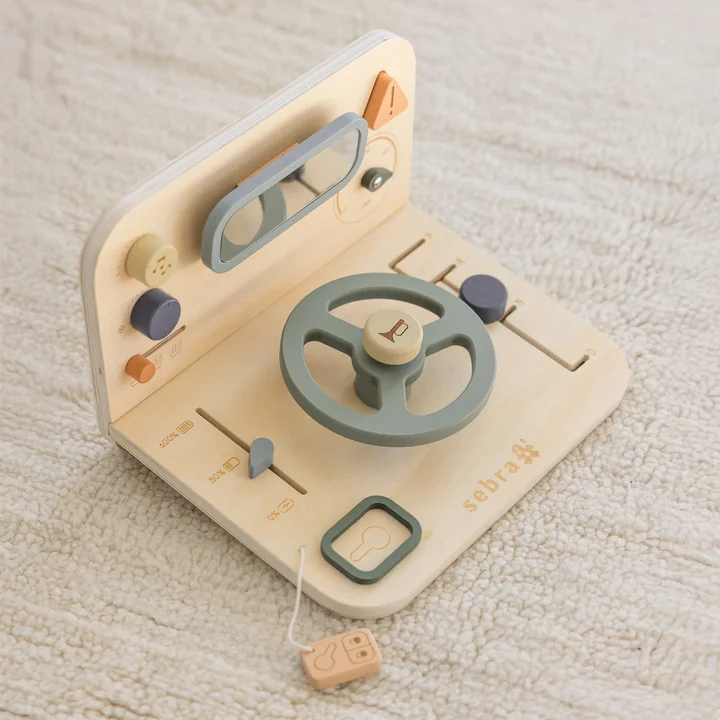 Sebra - Tableau d'activités voiture, multicolore