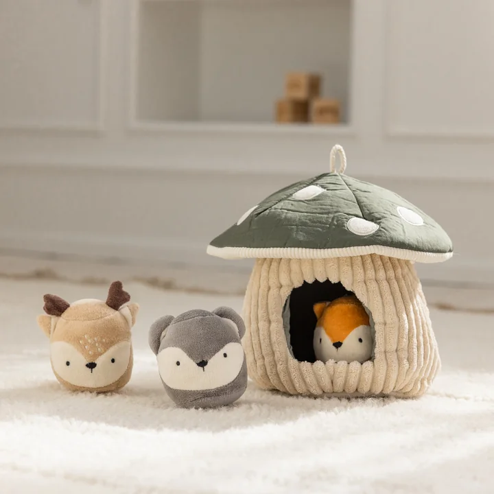 Sebra - Jouet d'activité Cache-cache, champignon, multicolore