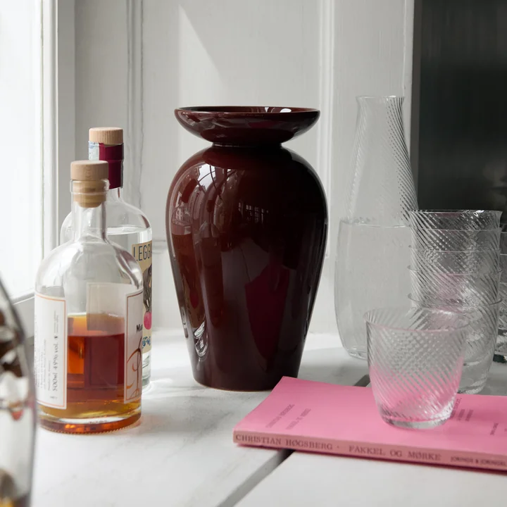 & Tradition - Momento JH47 Vase, H 24 cm, rouge-brun