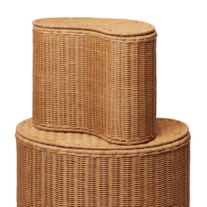 Ferm Living - Panier de rangement Willora, naturel (lot de 2)