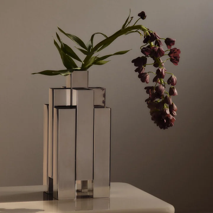 Ferm Living - Tessera 3 x 3 Vase, acier inoxydable