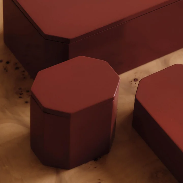 Ferm Living - Nova Boîte de rangement, 10 x 7,5 cm, picante red