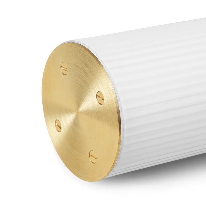 Ferm Living - Vuelta II LED Lampe suspendue, 100 cm, blanc / laiton