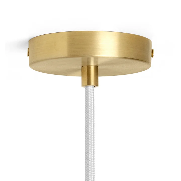 Ferm Living - Vuelta II LED Lampe suspendue, 100 cm, blanc / laiton